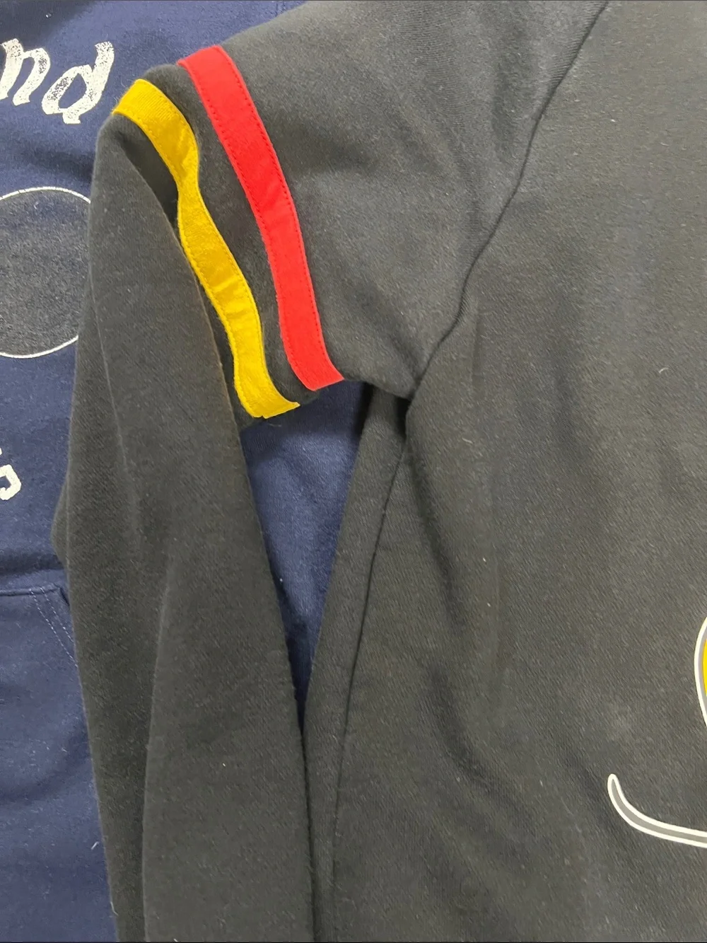 Disney unisex Navy Hoodie & Black Crewneck with Mickey Graphics sz Small